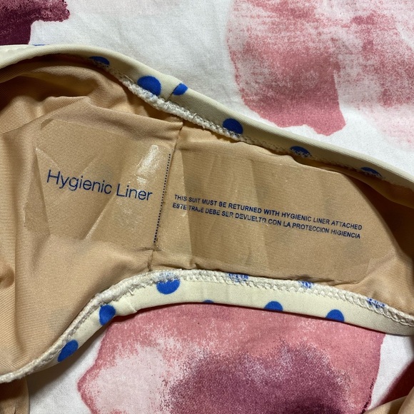 NWT J Crew Underwire Polka Dot Cream & Blue One Piece Bathing Suit Size 12 - Picture 7 of 13